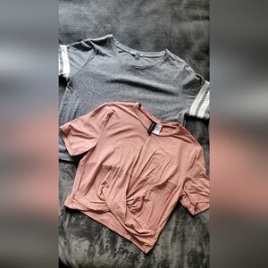 BUNDLE Crop Tops - Pink and Gray Tees